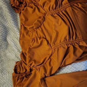 Off shoulder top with drawstring